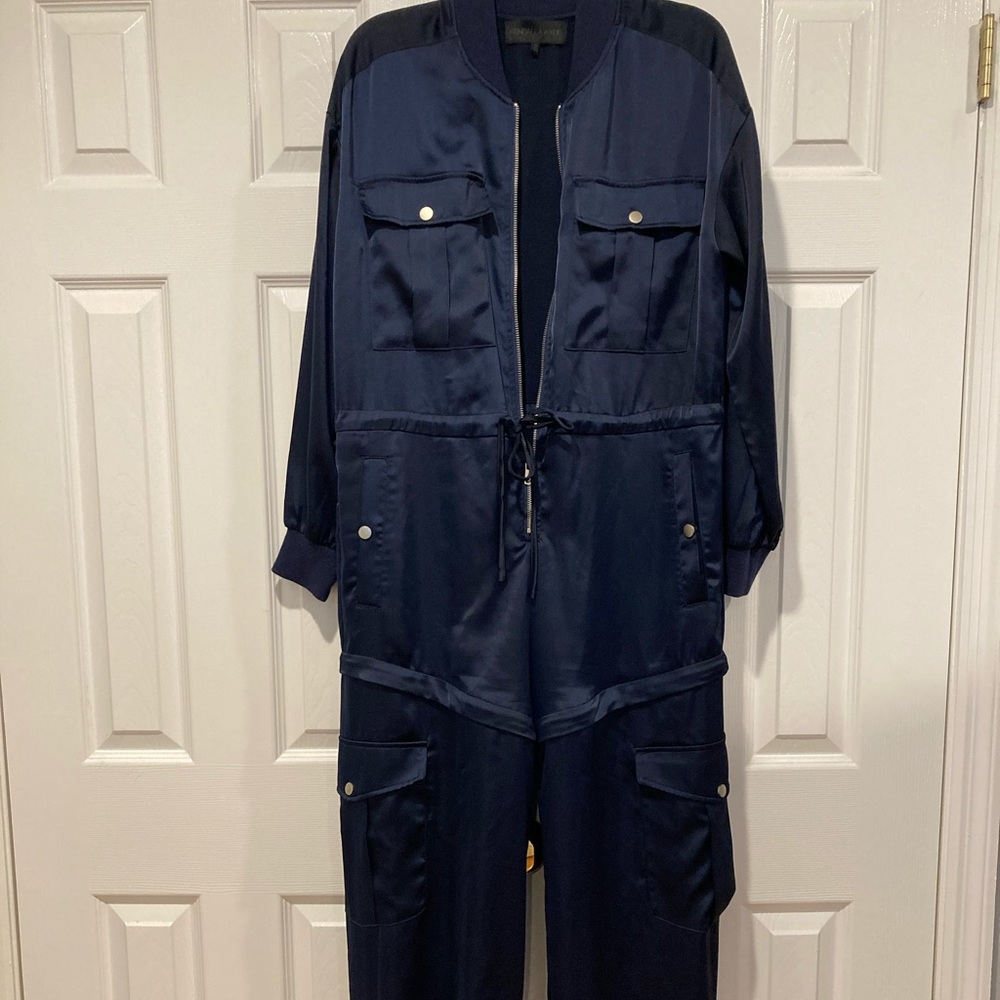 Kendall+Kylie Satin Convertible Jumpsuit